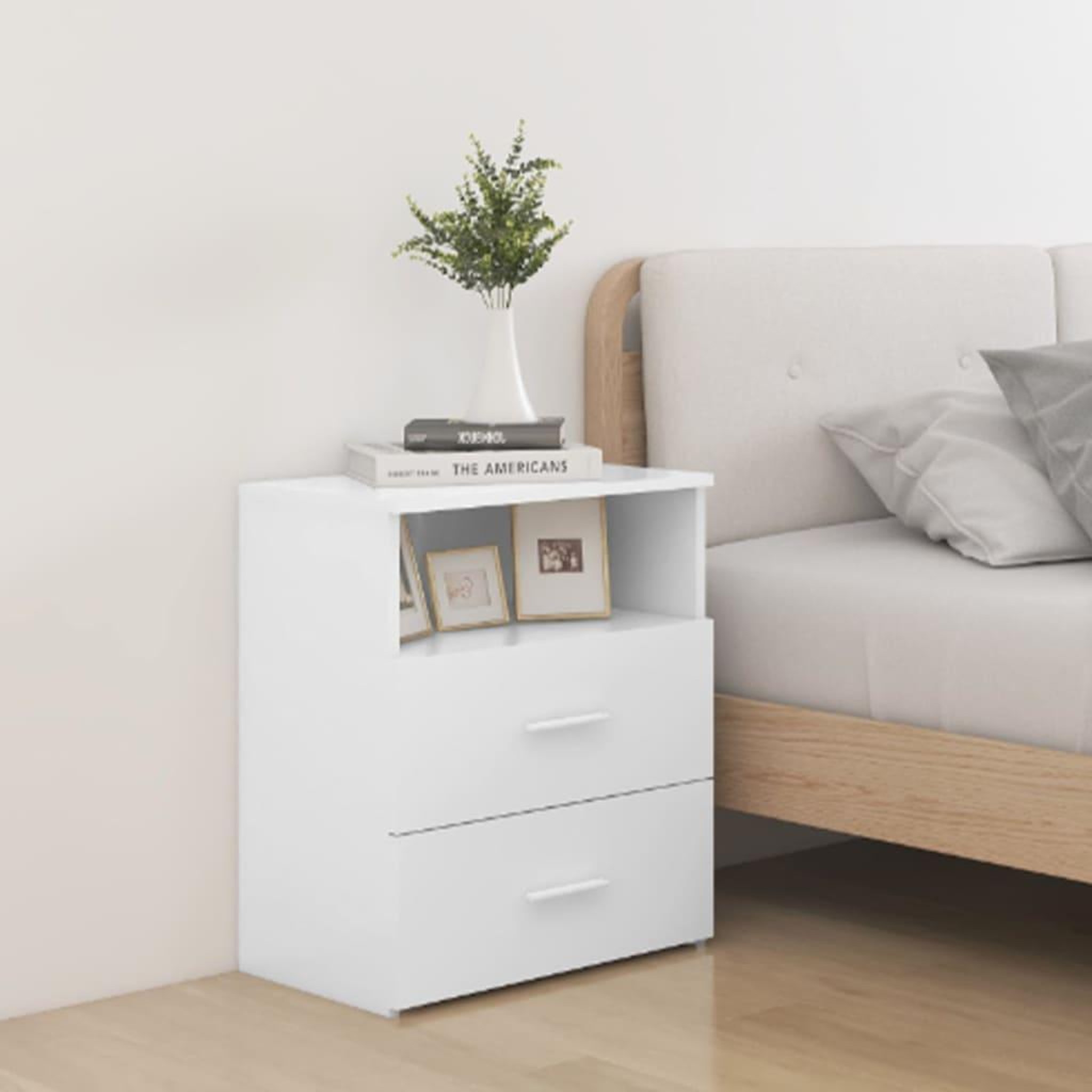 Voir la diapositive 1 : VIDAXL Tables de chevet 2 pcs Blanc 50x32x60 cm