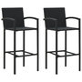 Voir la diapositive 5 : VIDAXL Ensemble de bar de jardin 3 pcs Noir
