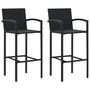 Voir la diapositive 5 : VIDAXL Ensemble de bar de jardin 3 pcs Noir