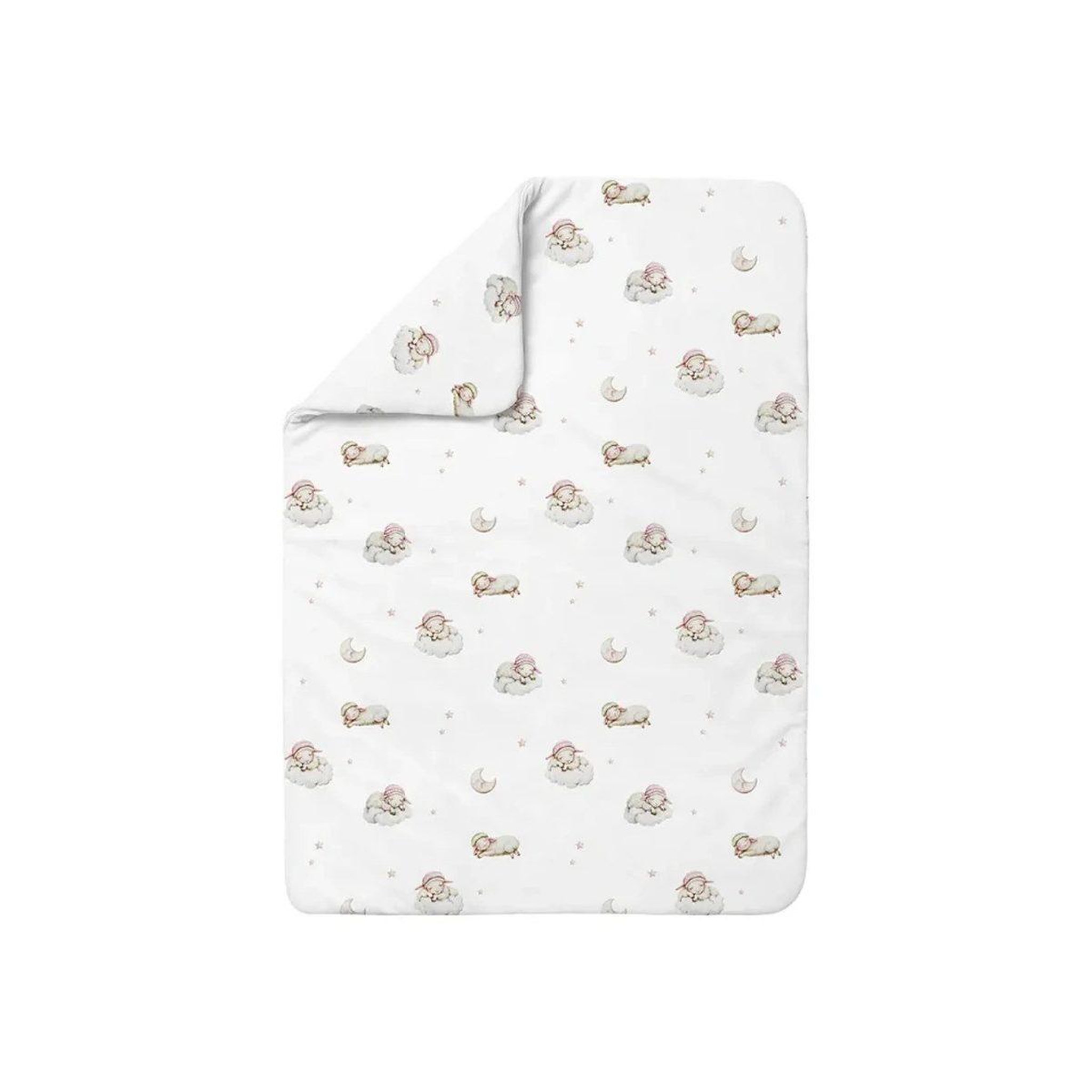 WALDIN Couette bébé 120 × 90 cm - motif berceuse, blanc