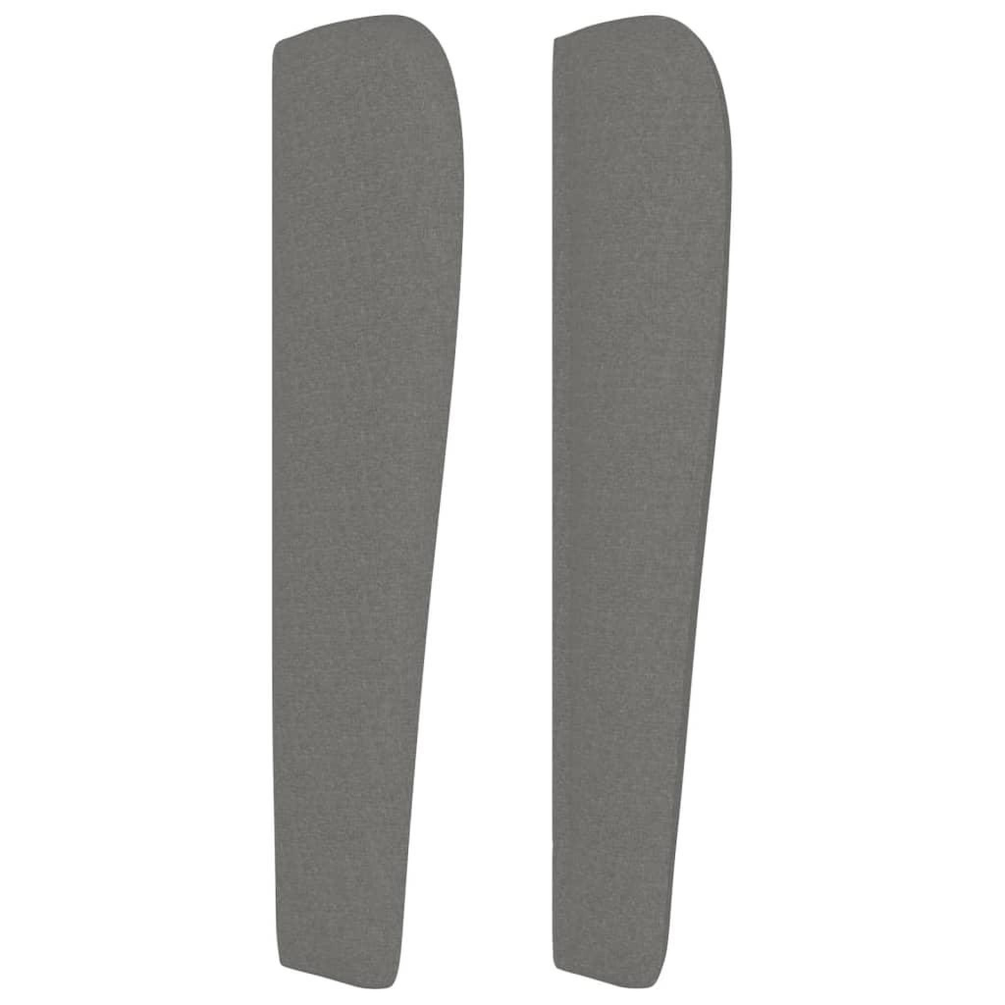 Voir la diapositive 4 : VIDAXL Tete de lit avec oreilles gris fonce 183x23x118/128 cm tissu