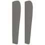 Voir la diapositive 4 : VIDAXL Tete de lit avec oreilles Gris fonce 183x23x118/128 cm Tissu