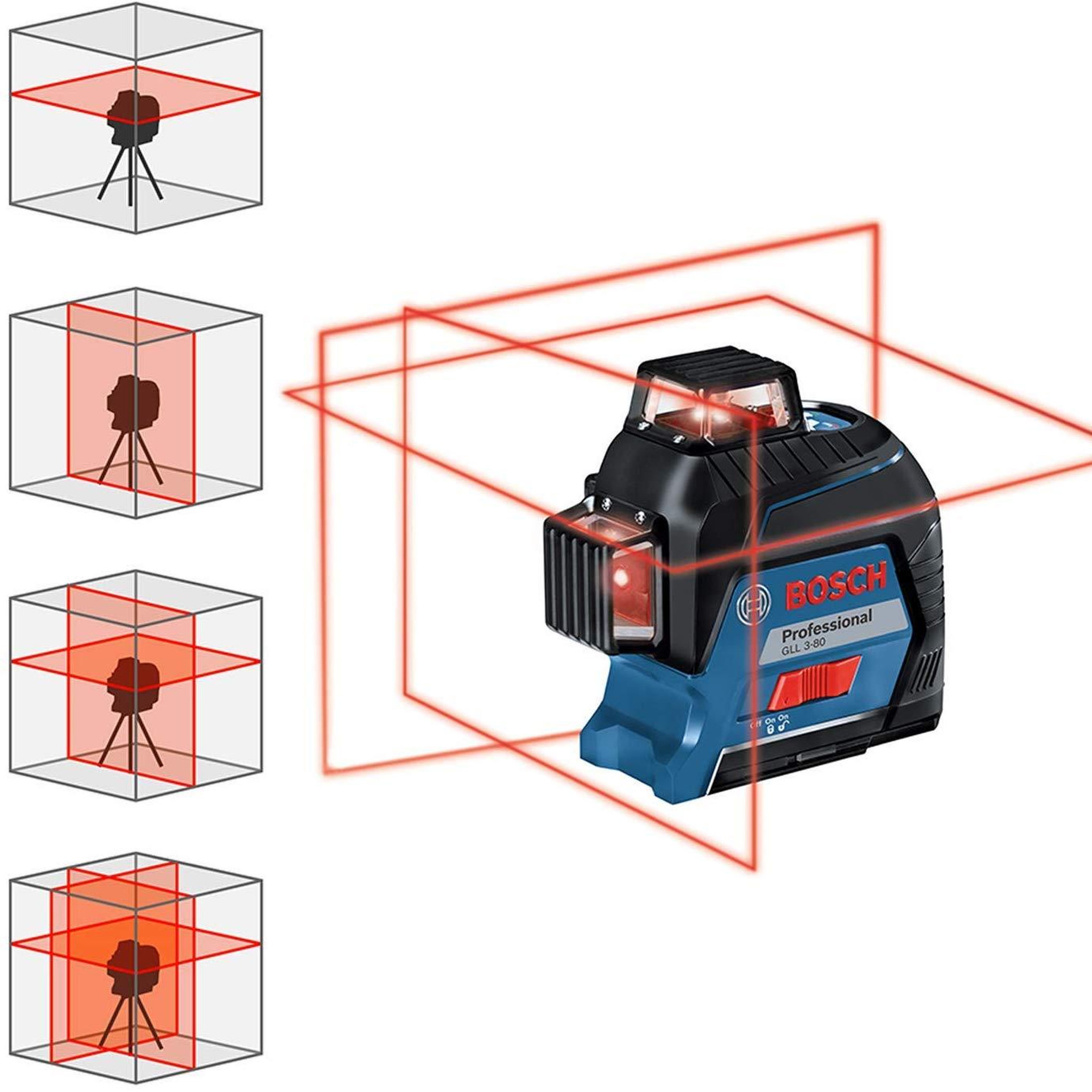 Voir la diapositive 2 : BOSCH Niveau laser professionnel 360° - 0 601 063 s00