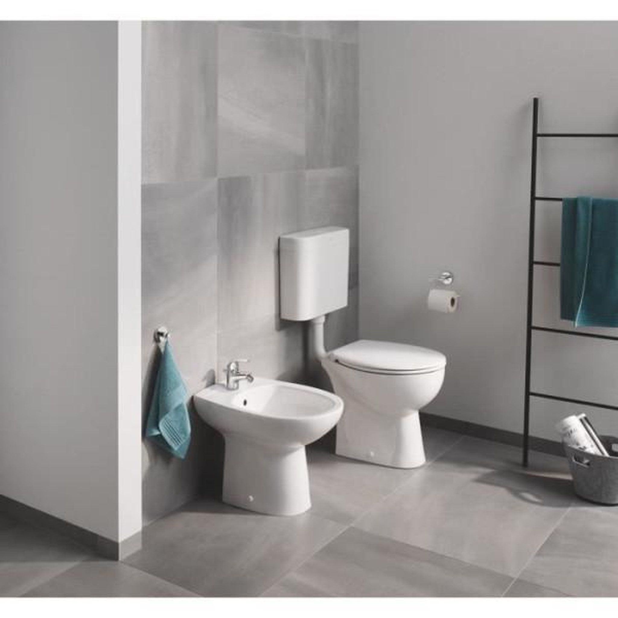 Voir la diapositive 2 : Grohe Bidet a poser grohe - largeur 360 mm - matériau céramique sanitaire - hauteur 390 mm - profondeur 545 mm
