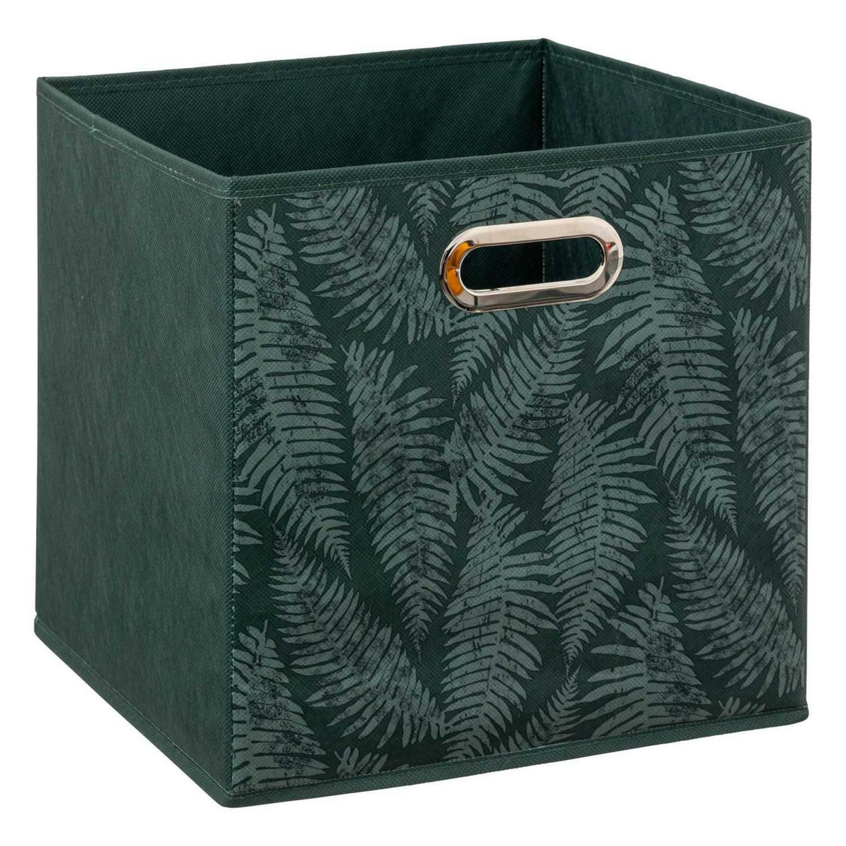 FIVE Lot de 6 boites de rangement en tissu Herbier - 31x31x31cm - Vert