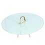 Voir la diapositive 2 : Paris Prix Table d'Appoint Design  Pendule  60cm Or & Blanc