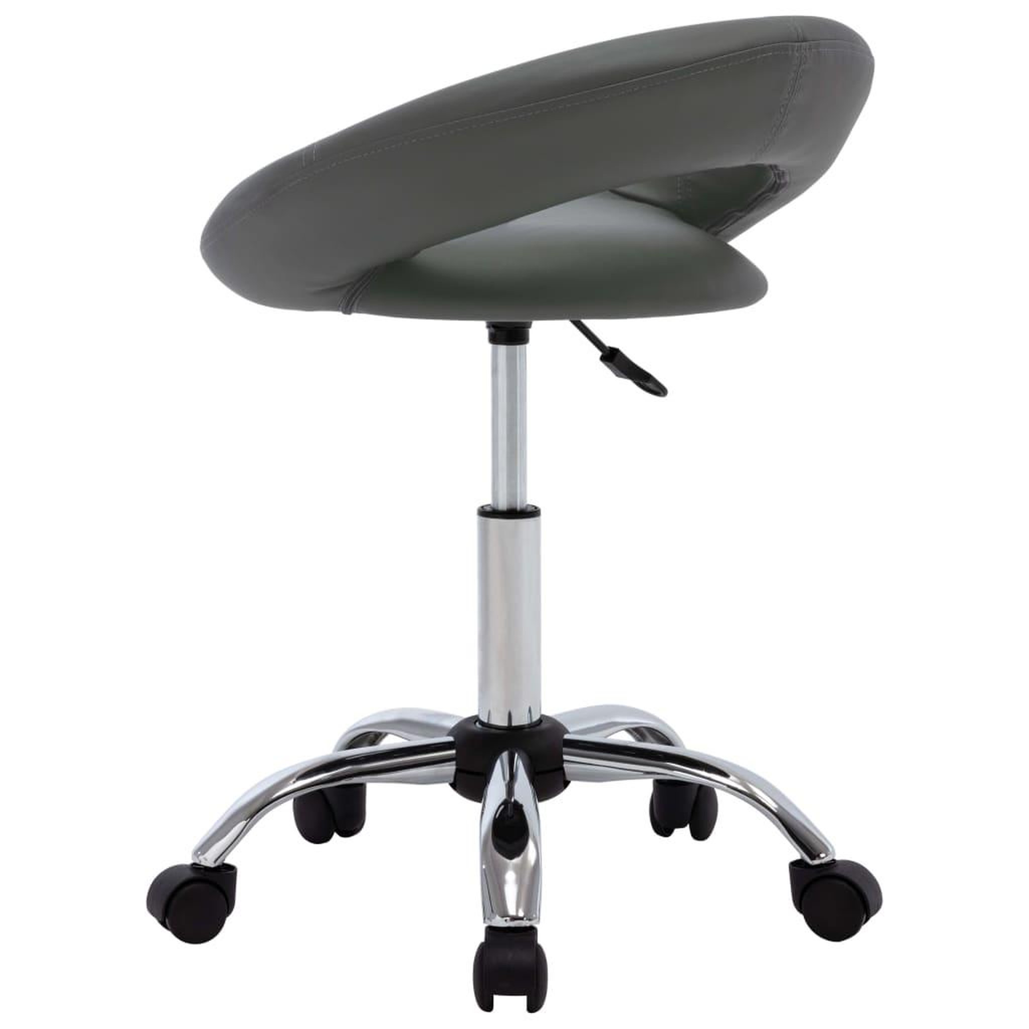 Voir la diapositive 5 : VIDAXL Chaise de travail roulante Gris Similicuir