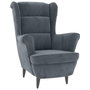 Voir la diapositive 2 : VIDAXL Fauteuil gris fonce velours