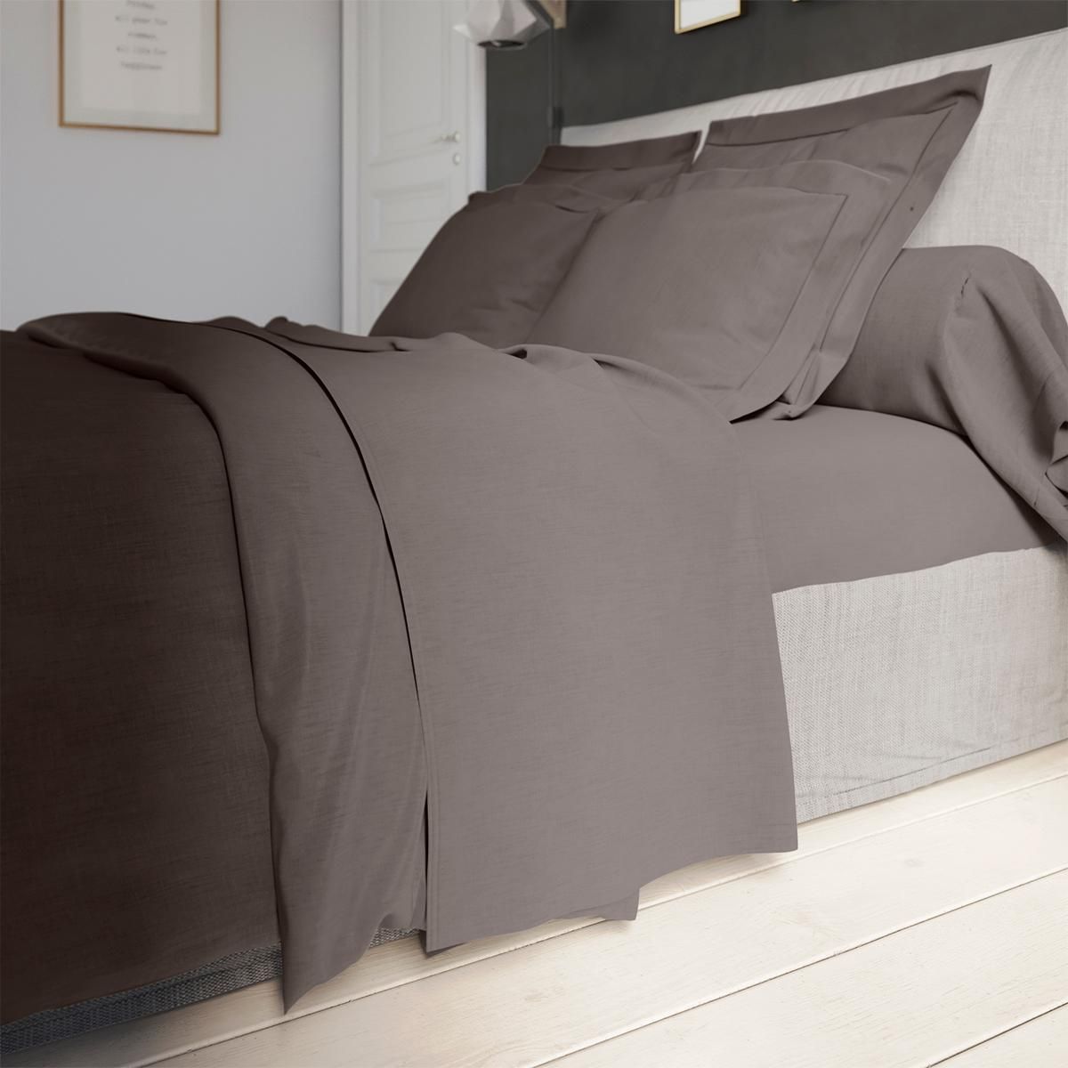 DODO Taie de traversin Influence Percale Granit