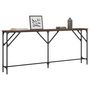 Voir la diapositive 3 : VIDAXL Table console chene marron 180x23x75 cm bois d'ingenierie