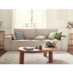 BEST MOBILIER Dellia - canapé 3 places convertible - avec coffre - en velours côtelé - style contemporain. Coloris disponibles : Bleu, Jaune, Vert, Gris, Beige, Orange, Marron