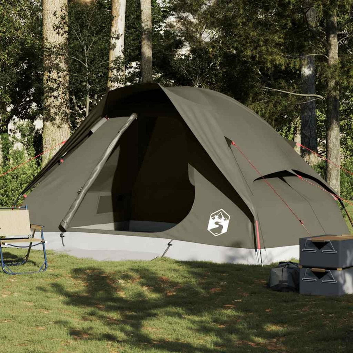 VIDAXL Tente familiale a dome 6 personnes marron impermeable