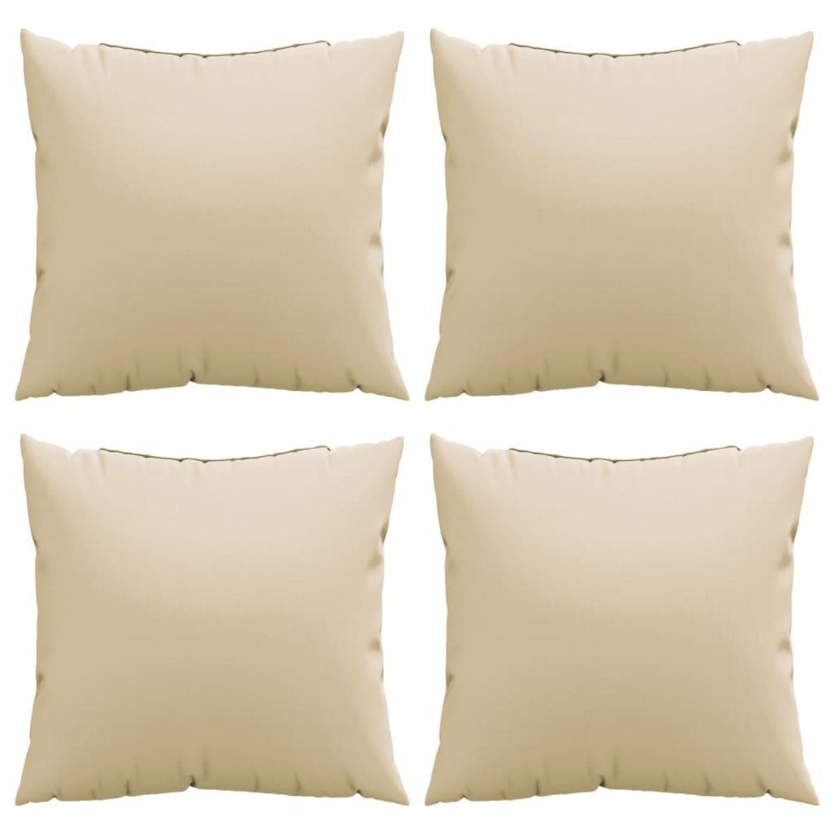 VIDAXL Coussins de canape lot de 4 beige 40x40 cm tissu