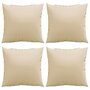 Voir la diapositive 4 : VIDAXL Coussins de canape lot de 4 beige 40x40 cm tissu