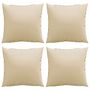 Voir la diapositive 4 : VIDAXL Coussins de canape lot de 4 beige 40x40 cm tissu