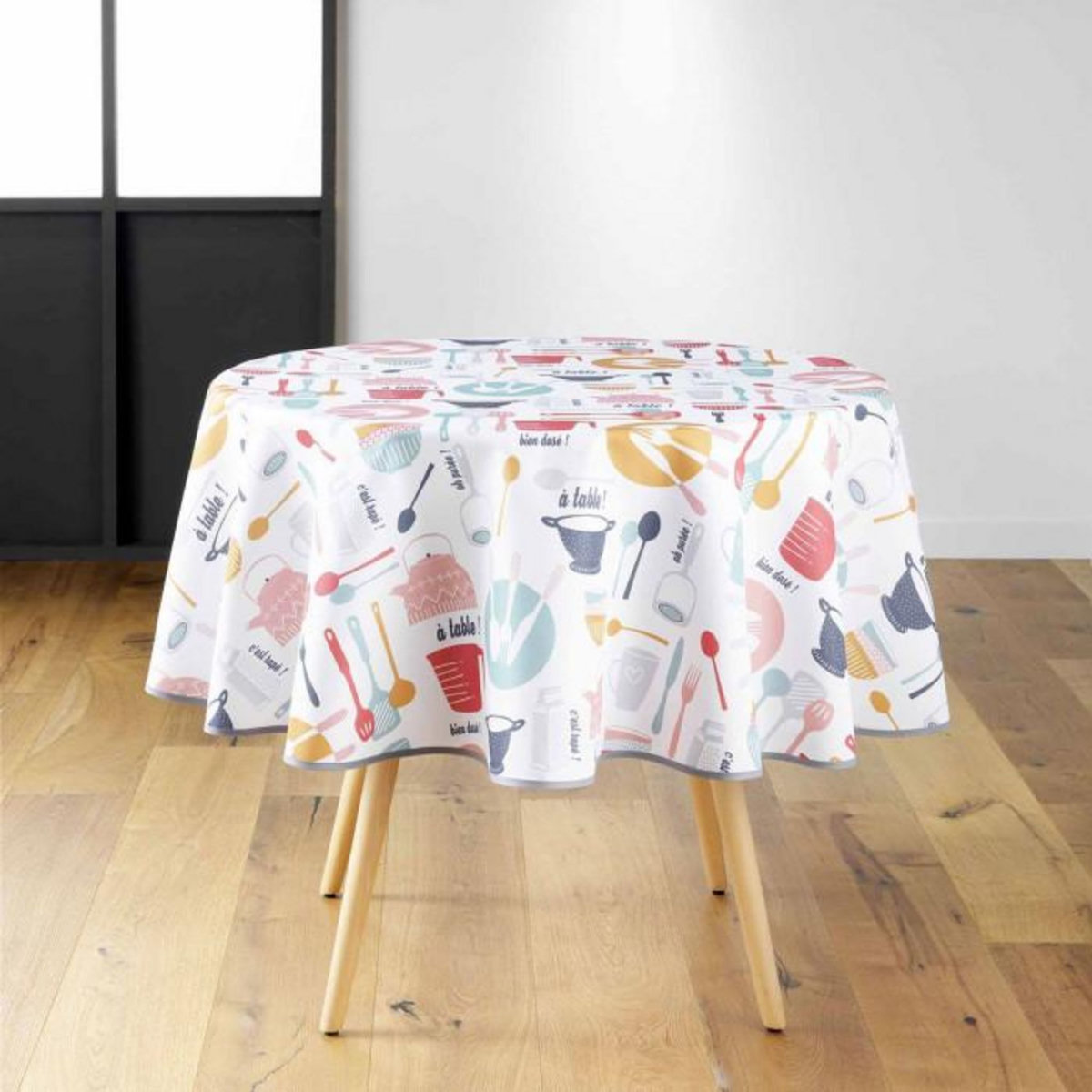 Paris Prix Nappe Ronde Toile Cirée  Kitchen  160cm Multicolore