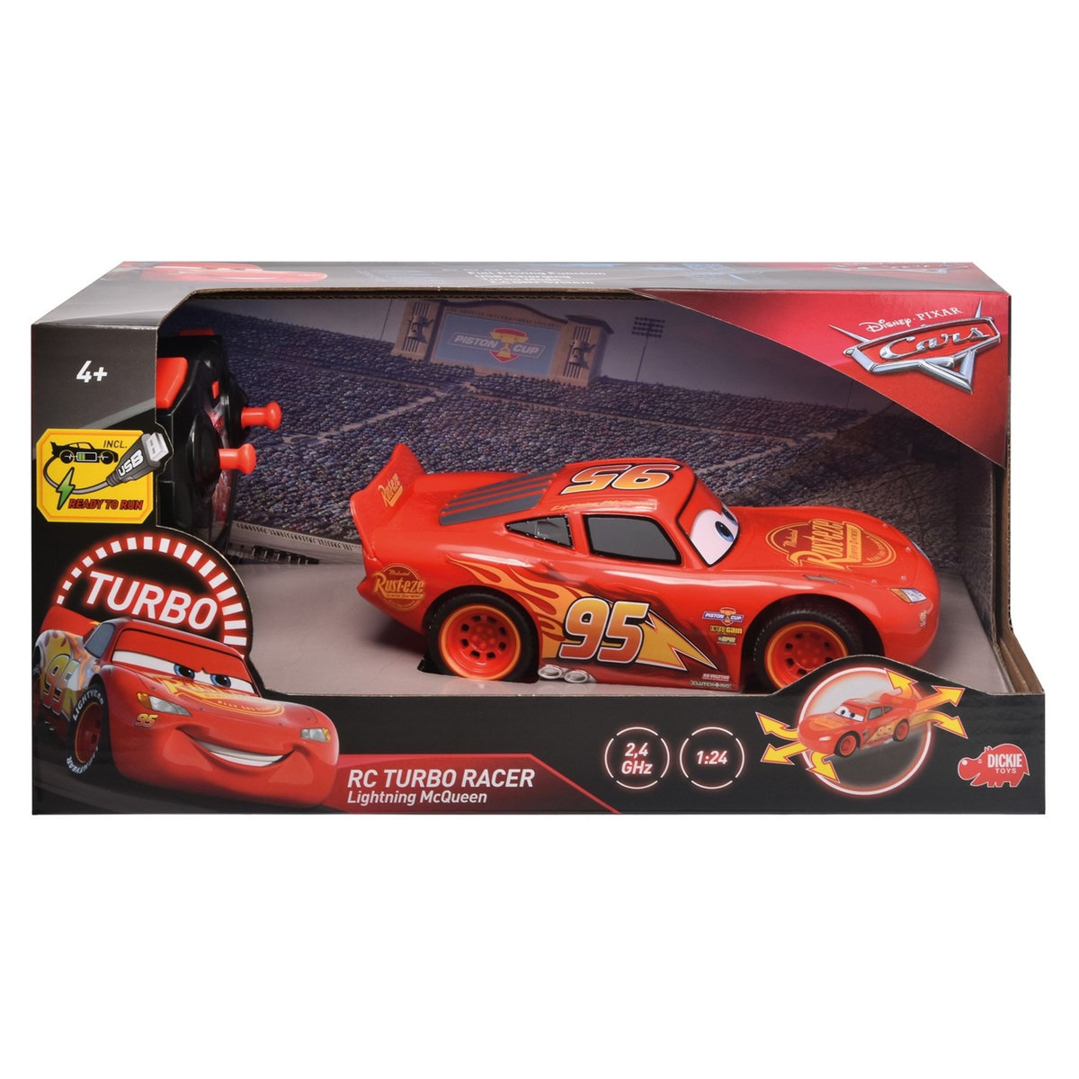 SMOBY Voiture radioncommandée Flash Mc Queen 1/24e Cars