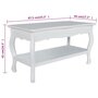 Voir la diapositive 6 : VIDAXL Table basse 2 couches MDF Blanc