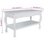Voir la diapositive 6 : VIDAXL Table basse 2 couches MDF Blanc