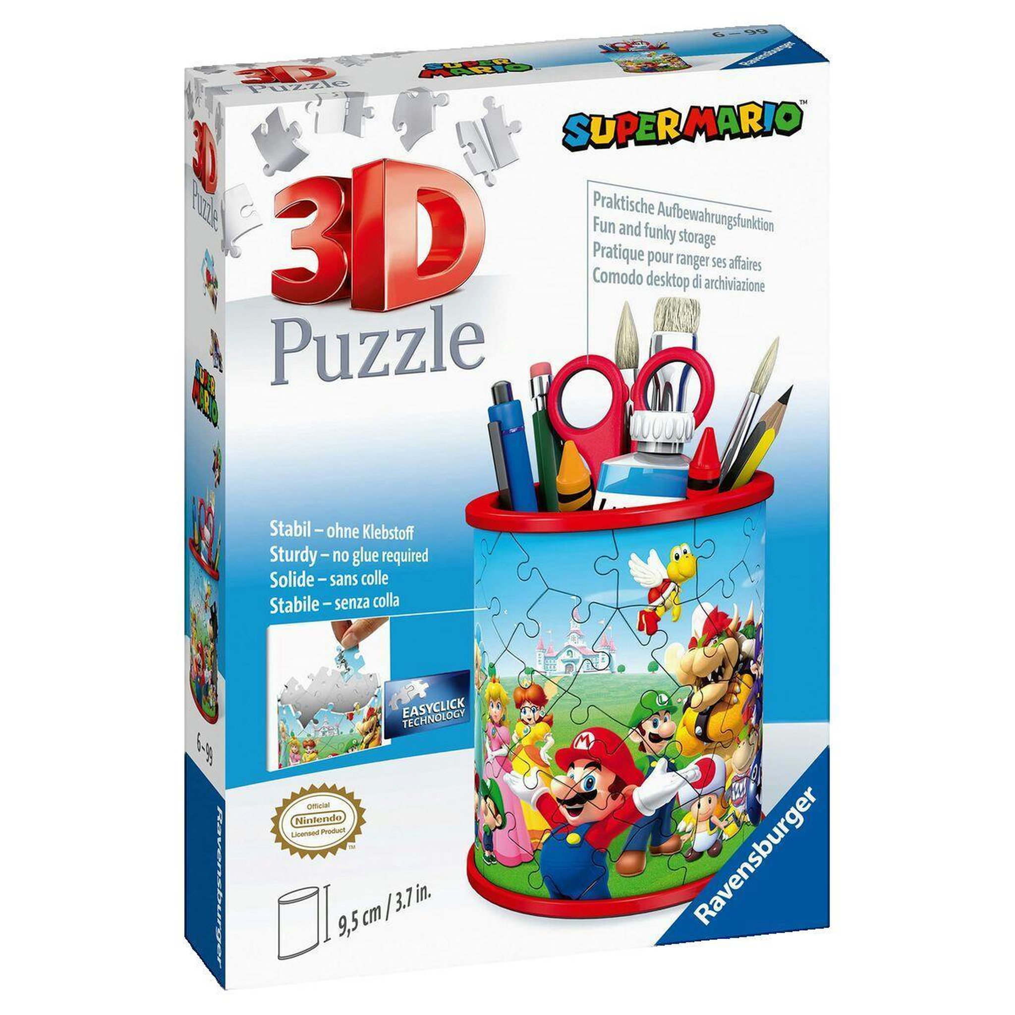 Voir la diapositive 3 : RAVENSBURGER Puzzle 3D Pot à crayons - Super Mario