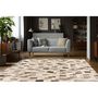 Voir la diapositive 5 : Paris Prix Tapis Imprimé Fait Main en Cuir  Ravi  Gris