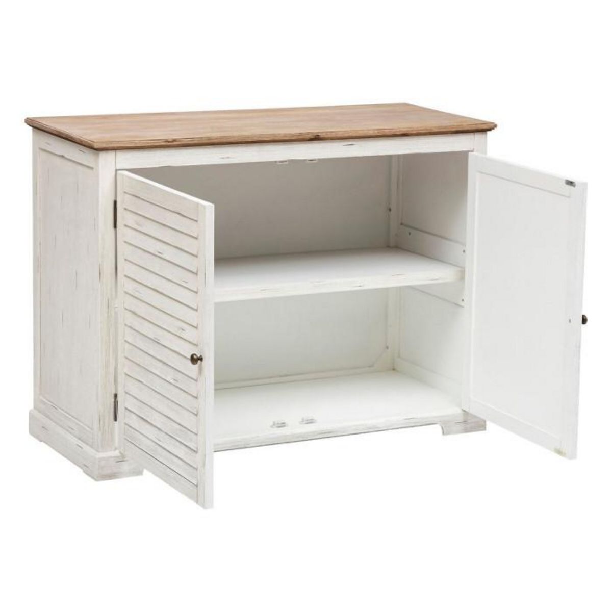 ATMOSPHERA Buffet 2 Portes en Bois  Olbia  110cm Blanc