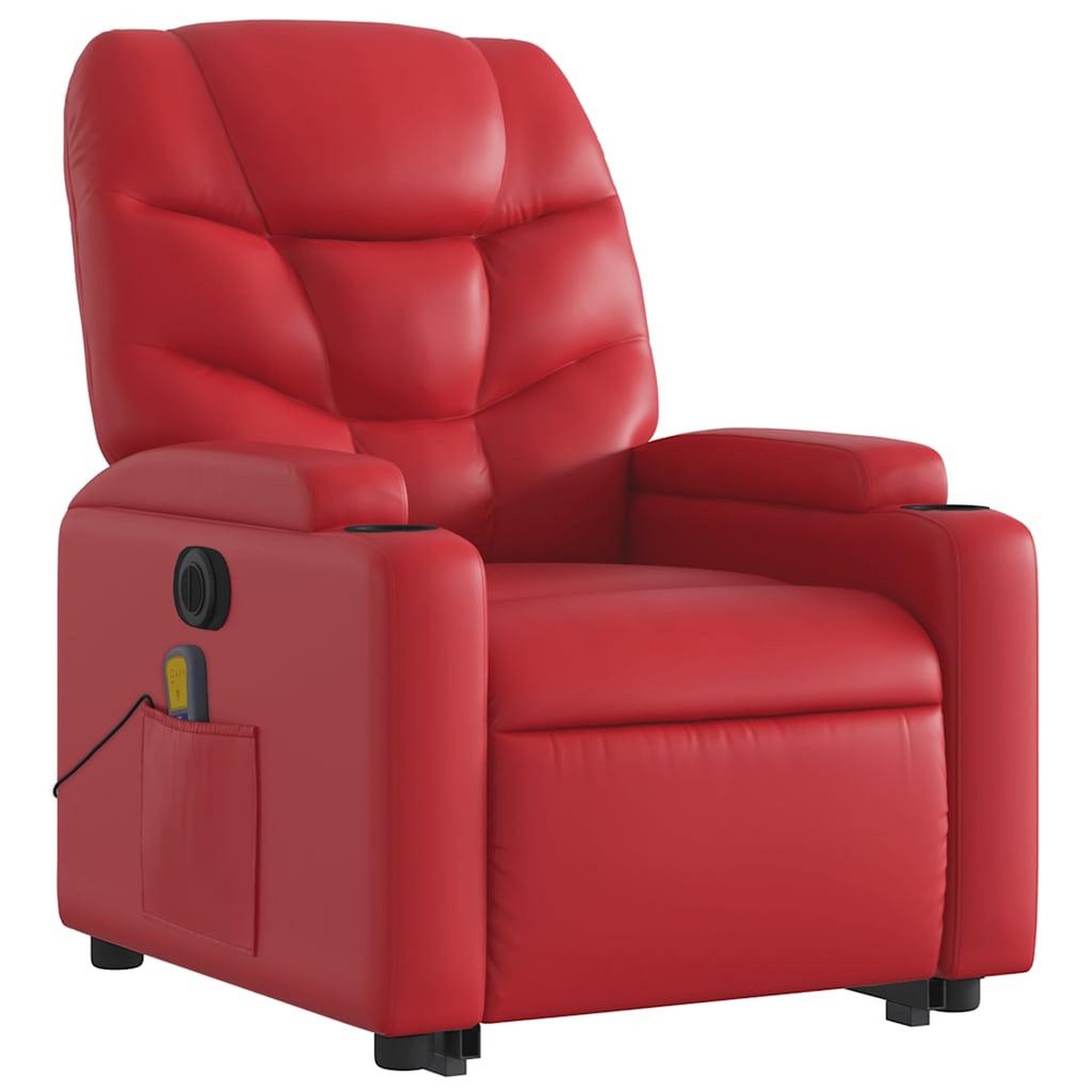 Voir la diapositive 4 : VIDAXL Fauteuil inclinable de massage electrique rouge similicuir