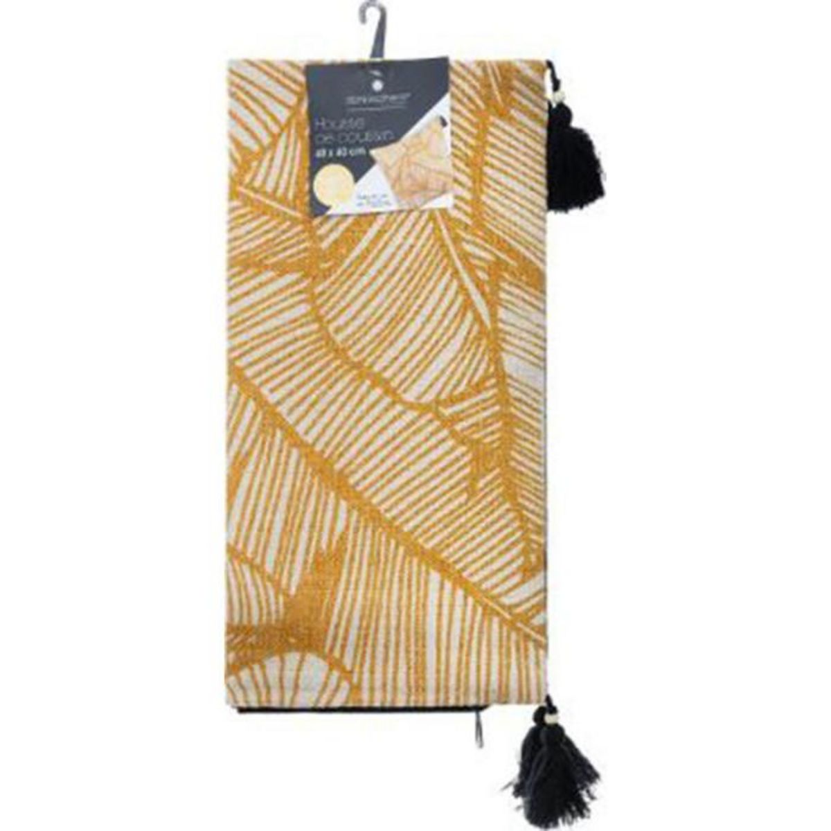 ATMOSPHERA Housse de Coussin Imprimée  Tropique  40x40cm Or