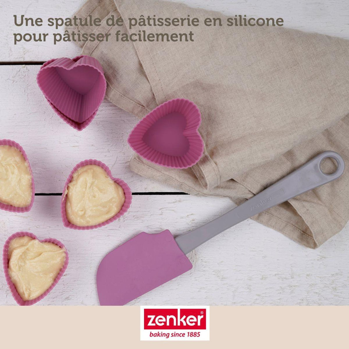 ZENKER Set de pâtisserie avec 1 Moule à pain ronds 6 empreintes, 1 spatule Zenker et 2 bols à mixer en inox Fackelmann