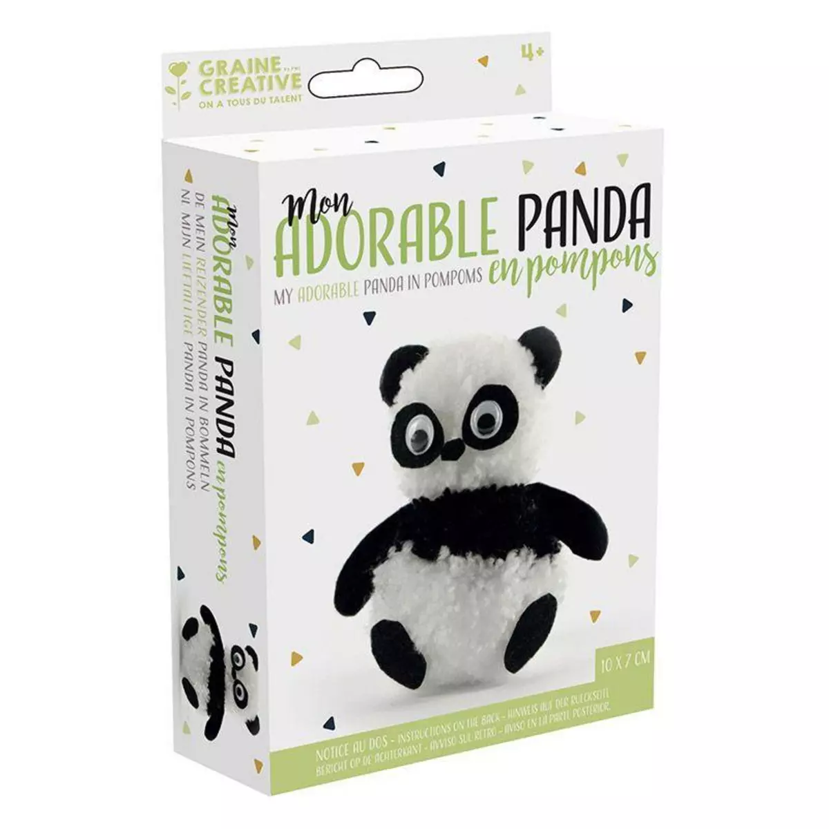 Graine créative Coffret pompons pour enfants - Mon petit panda