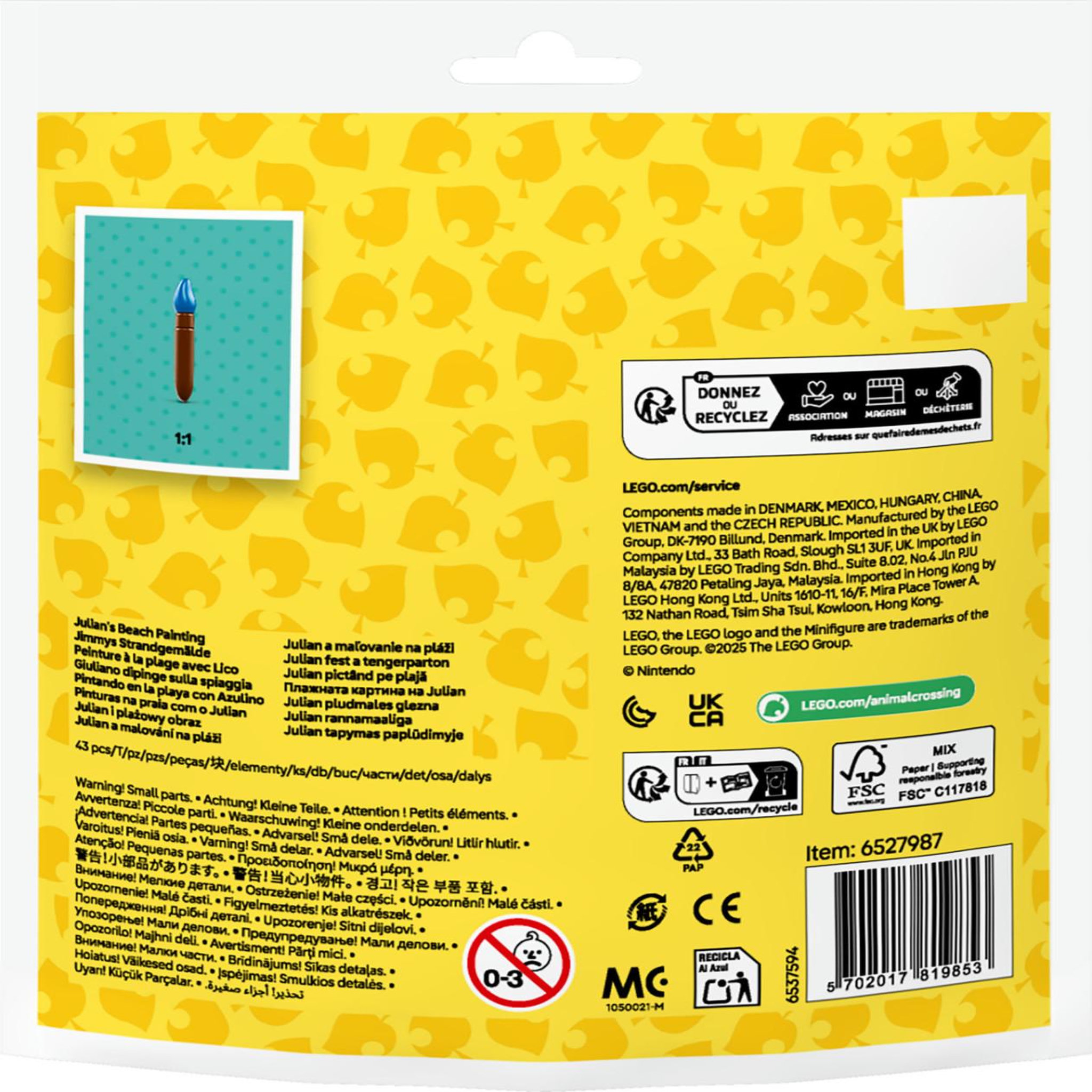 Voir la diapositive 3 : LEGO PEINTURE PLAGE +LICO ACROSSING Lego LEG30703
