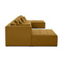 Voir la diapositive 4 : LISA DESIGN Amalfi - canapé modulable panoramique en u - 7 places - en tissu