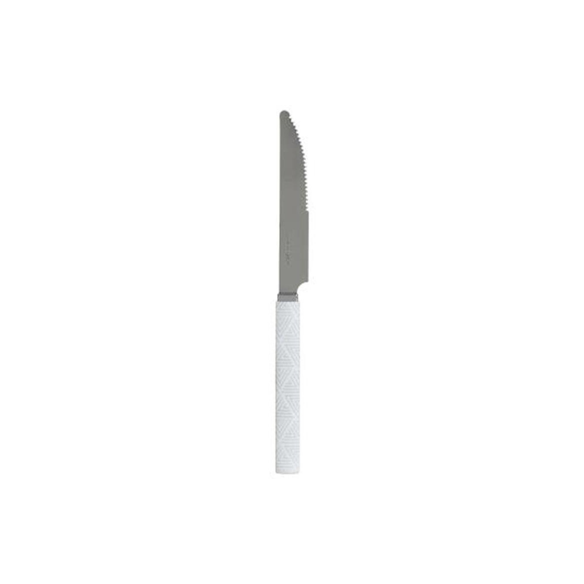 Voir la diapositive 3 : SECRET DE GOURMET Ménagère 24 pièces avec rack  géo  24cm blanc