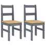 Voir la diapositive 2 : VIDAXL Chaises a manger lot de 2 Panama gris bois massif de pin
