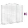 Voir la diapositive 2 : VIDAXL Paniers a gabions arques 6 pcs 200x30x160/180 cm Fer galvanise