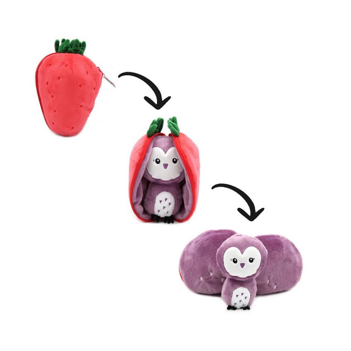 LES DEGLINGOS - Violet la chouette/fraise