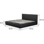Voir la diapositive 4 : Habitat et Jardin Lit LED avec coffre  Anastasia  - 180 x 200 cm - Noir