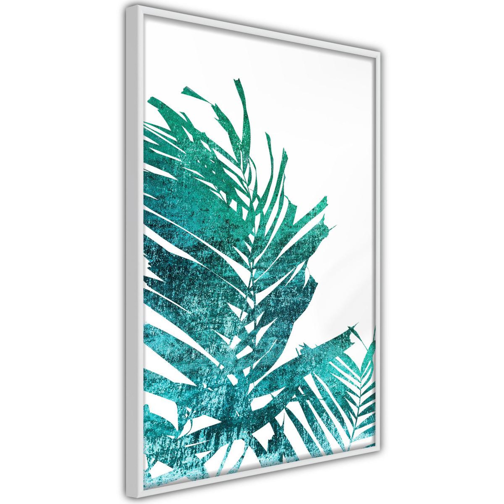 Paris Prix Affiche murale encadrée  teal palm on white background