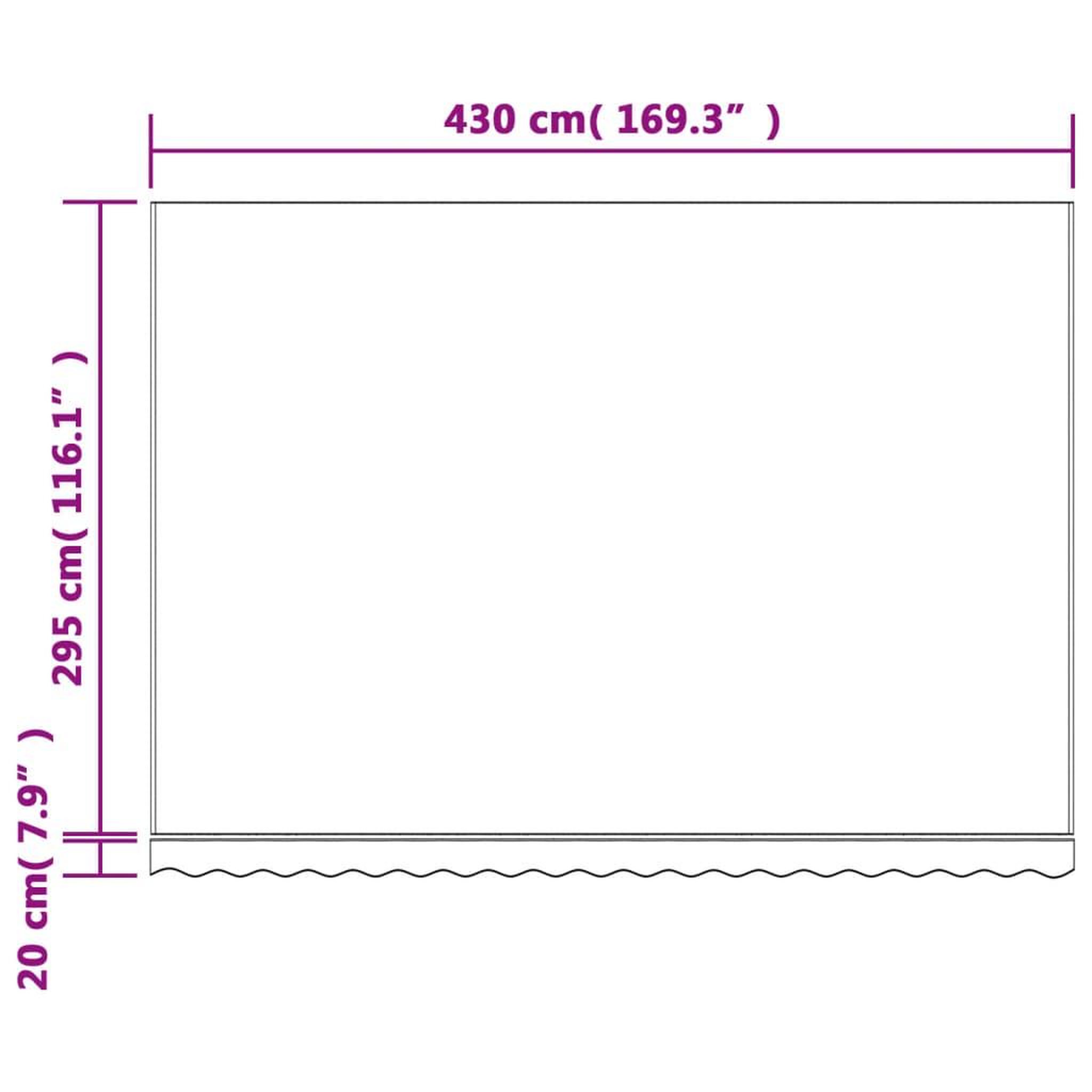 Voir la diapositive 6 : VIDAXL Tissu de remplacement pour auvent rayures rouges et blanches