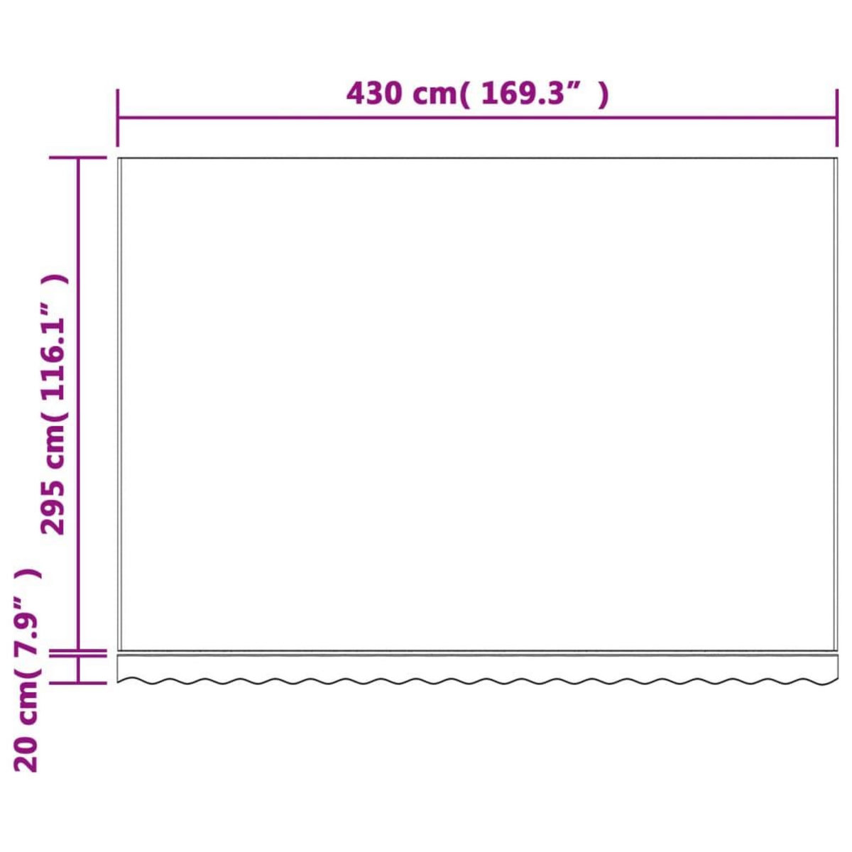 VIDAXL Tissu de remplacement pour auvent rayures rouges et blanches