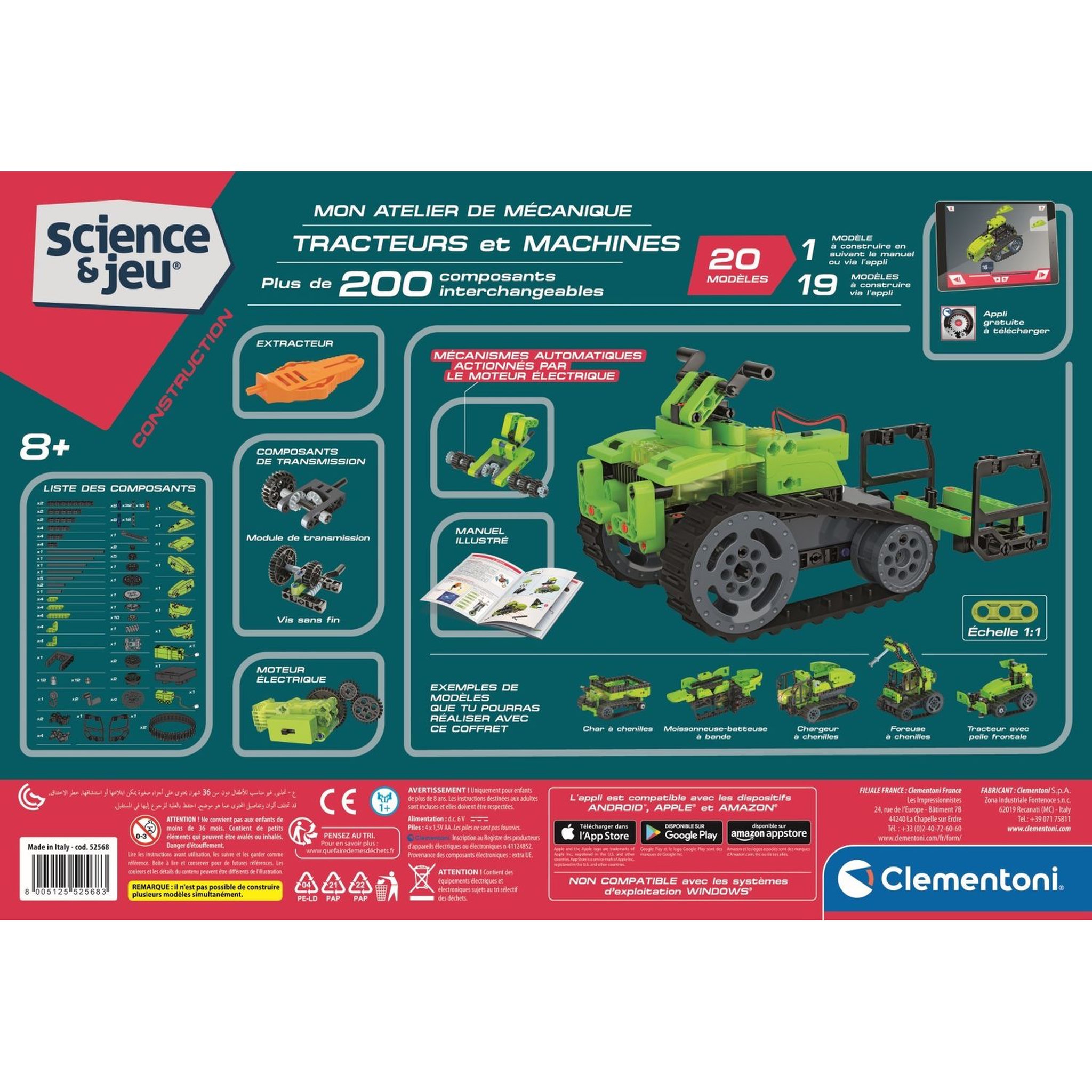 Voir la diapositive 7 : CLEMENTONI Coffret de construction Tracteurs  