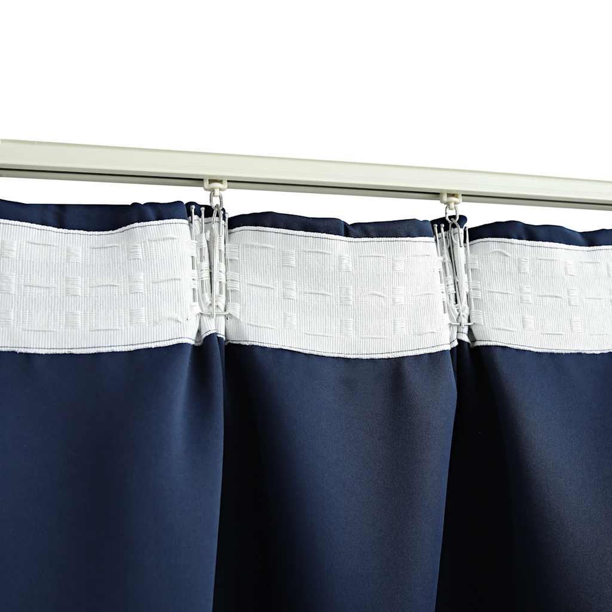 Voir la diapositive 4 : VIDAXL Rideaux occultants avec crochets 2 pcs Bleu 140x245 cm