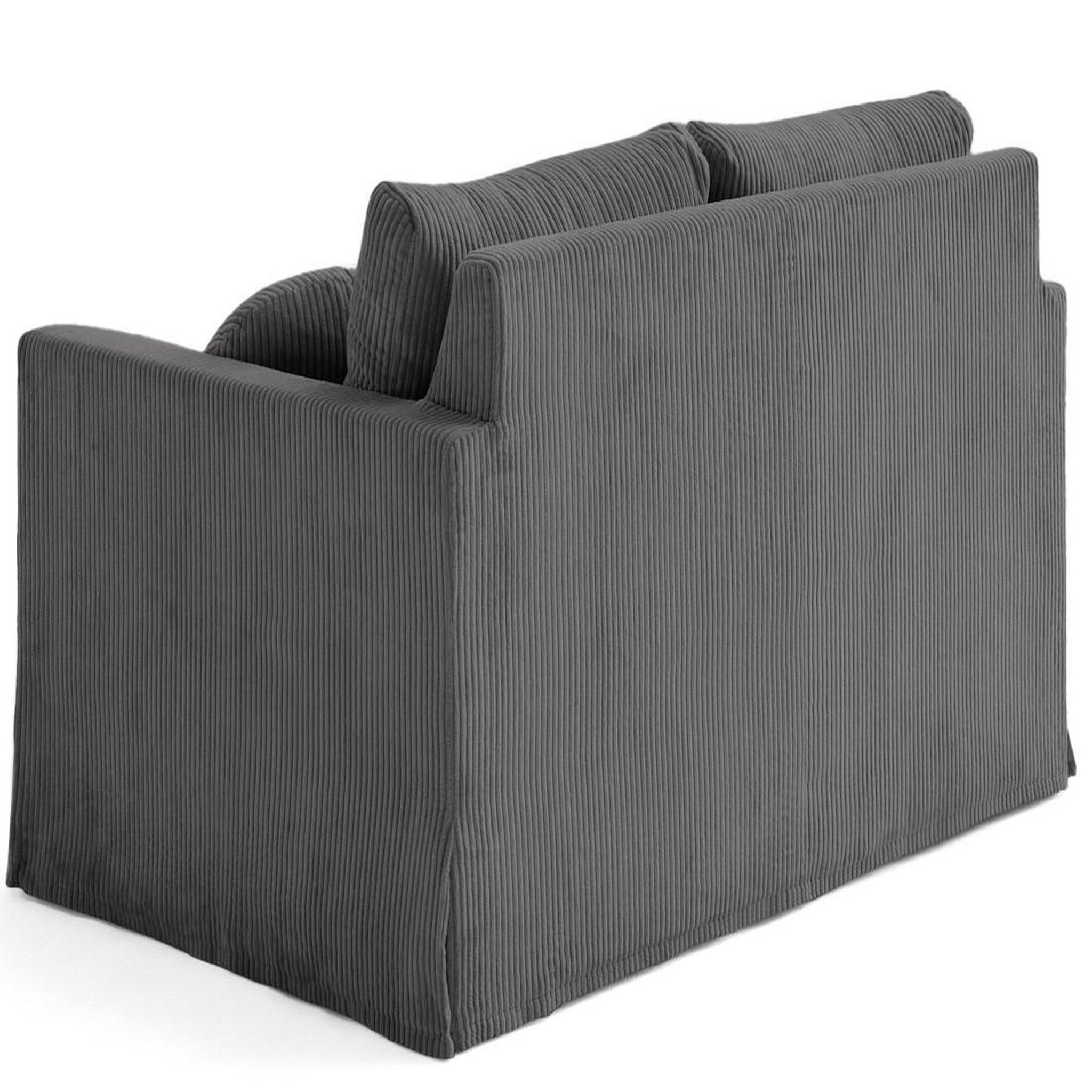 Voir la diapositive 5 : LISA DESIGN Serena - canapé droit déhoussable 2 places en velours côtelé