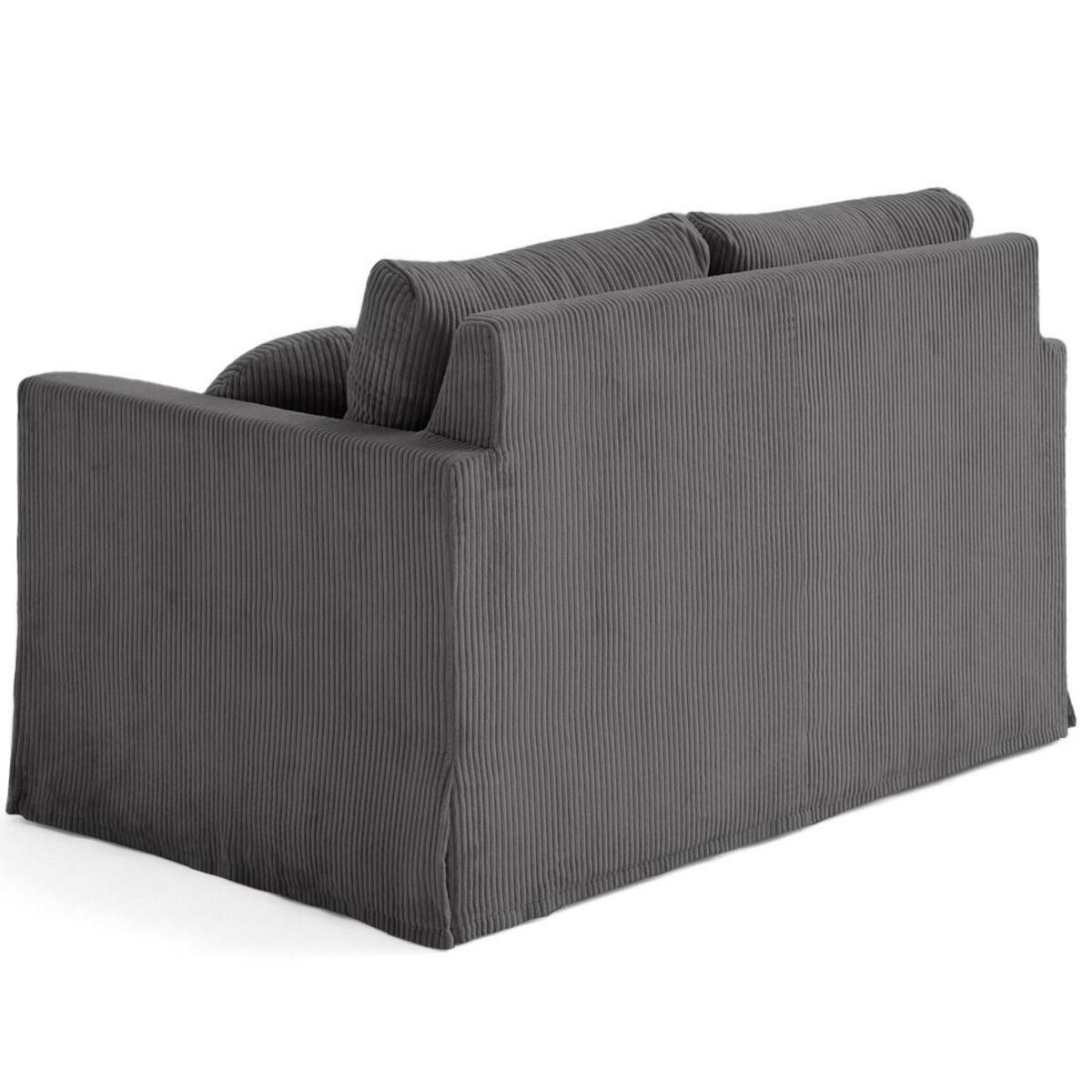 LISA DESIGN Serena - canapé droit déhoussable 2 places en velours côtelé