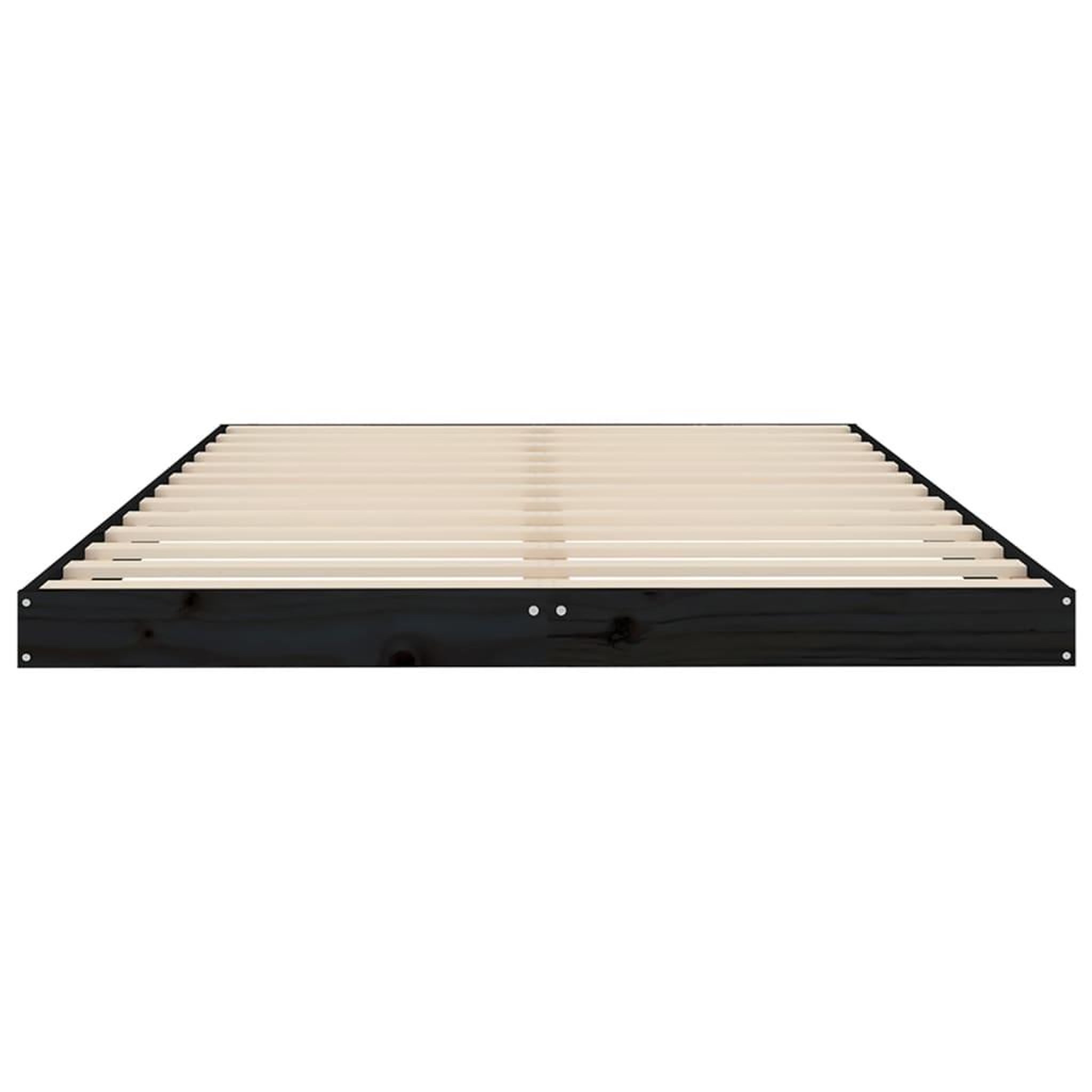 Voir la diapositive 5 : VIDAXL Cadre de lit sans matelas noir 120x200 cm bois de pin massif