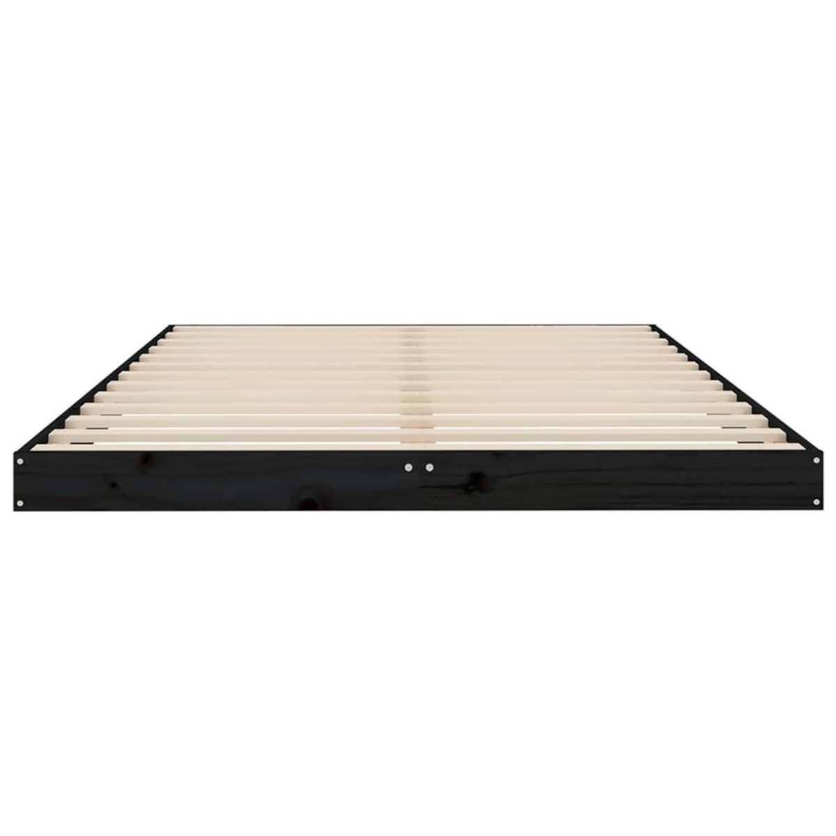 VIDAXL Cadre de lit sans matelas noir 120x200 cm bois de pin massif