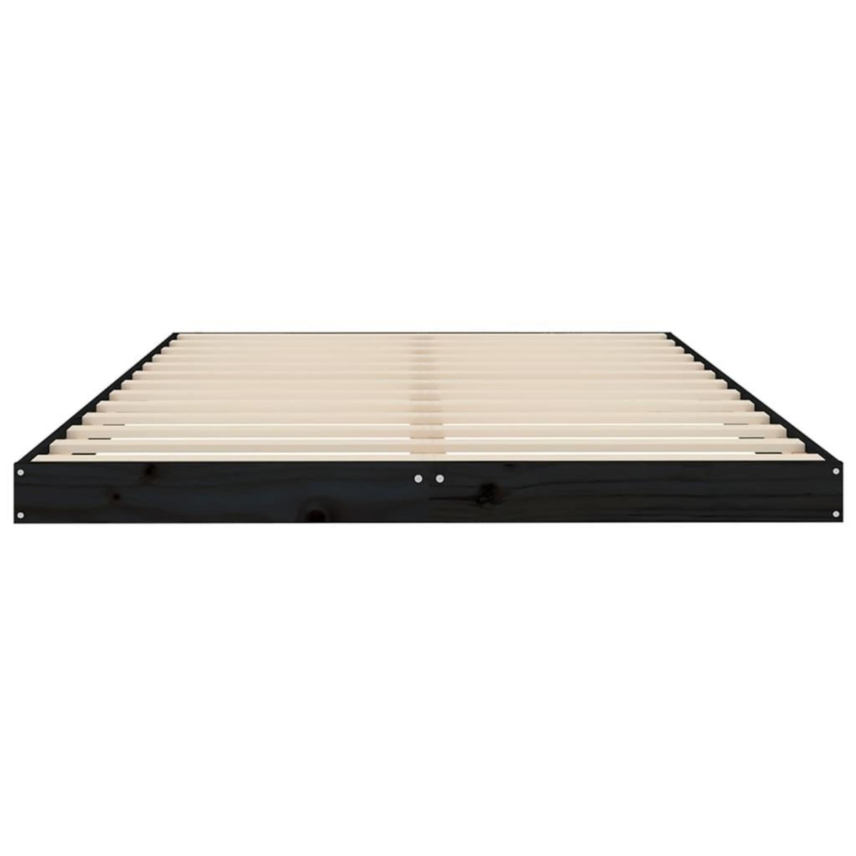 VIDAXL Cadre de lit sans matelas noir 120x200 cm bois de pin massif