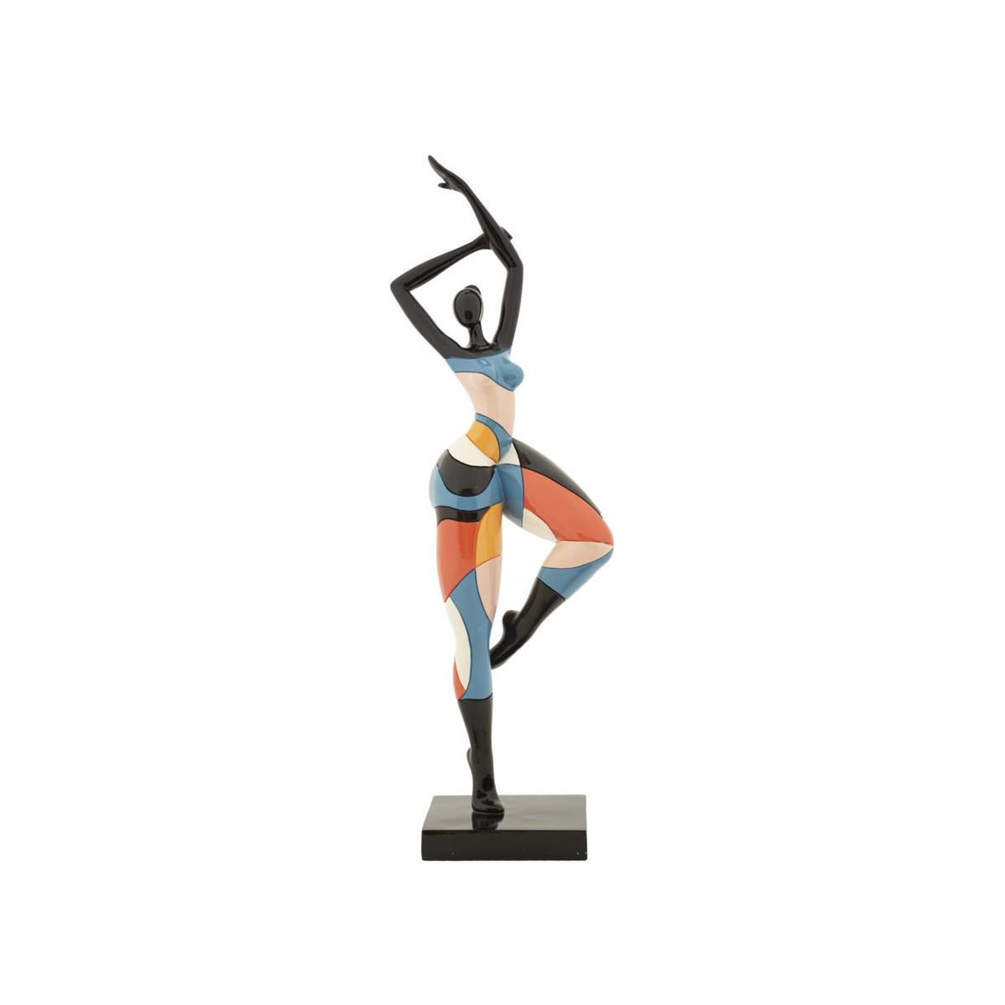 Paris Prix Statuette Femme Position Danseuse  Rubic  38cm Multicolore
