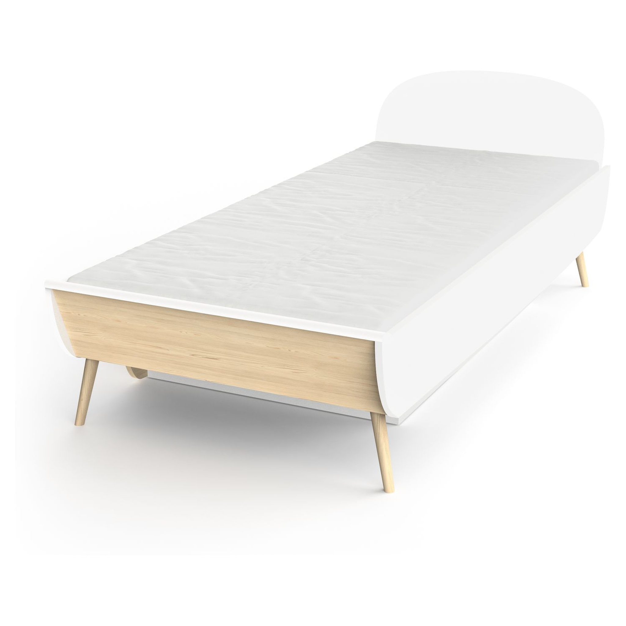 Voir la diapositive 2 : Lit enfant 90X200 cm blanc LINIA 