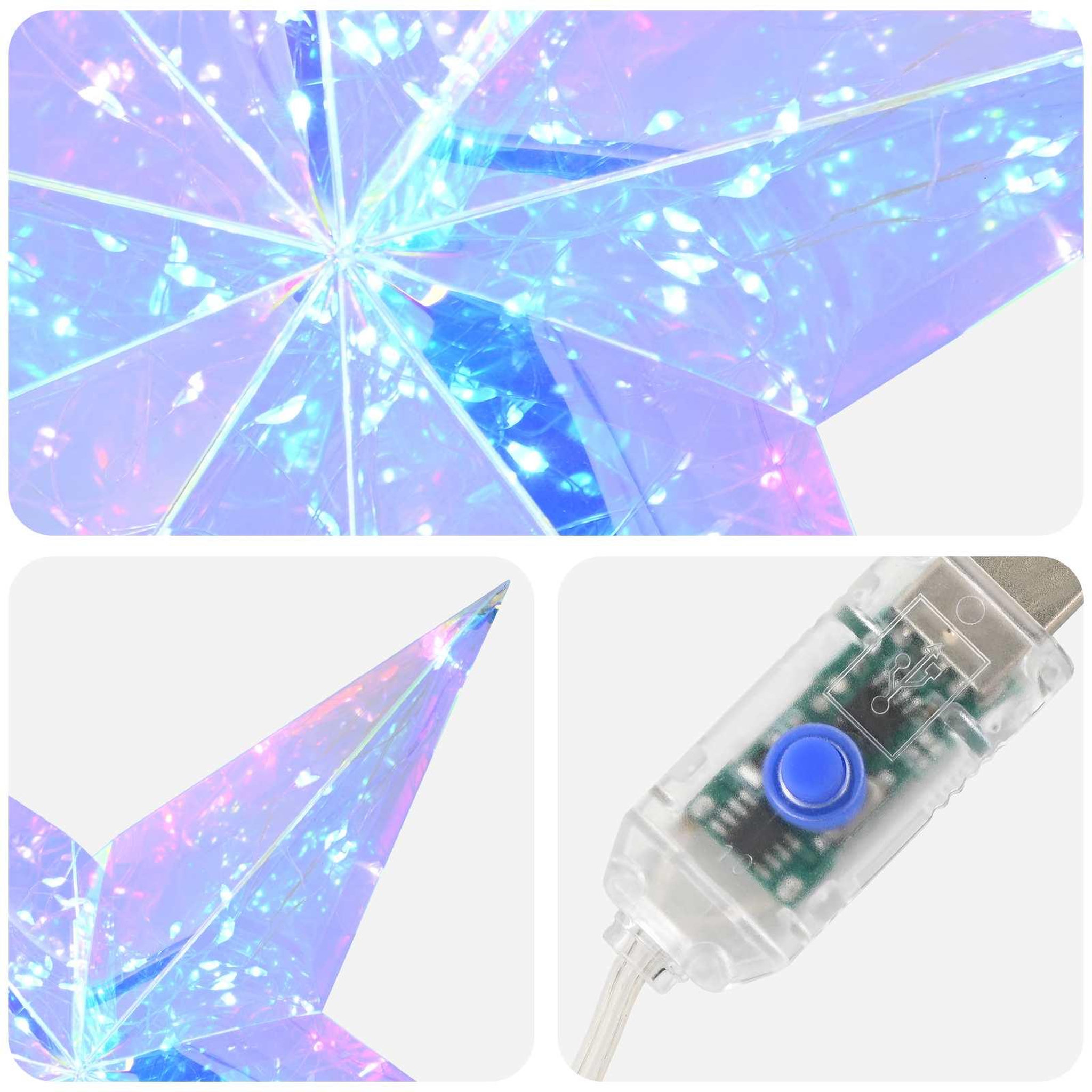 Voir la diapositive 5 : VIDAXL Etoile de Noël lumineuse LED prismatique et iridescente
